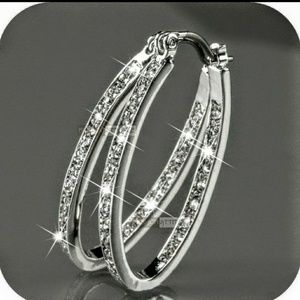 Women's sterling silver hoop earrings